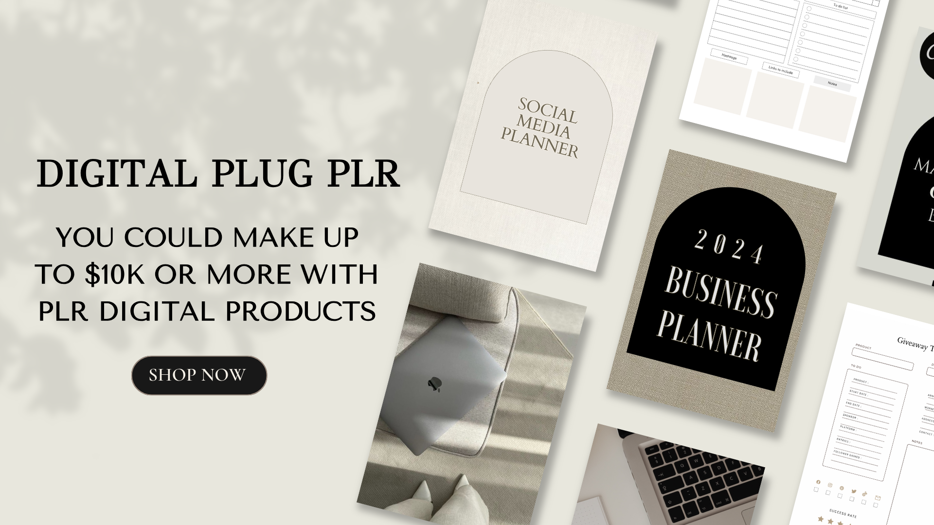 We are a PLR (Private Label Rights) store created to help you make money online with done for digital products.