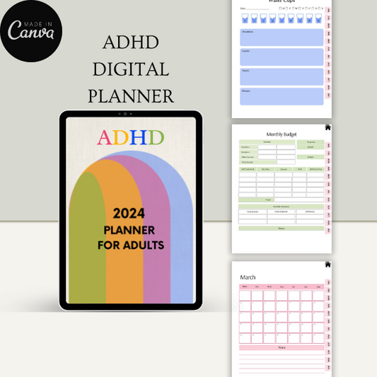 2024 ADHD Digital Planner